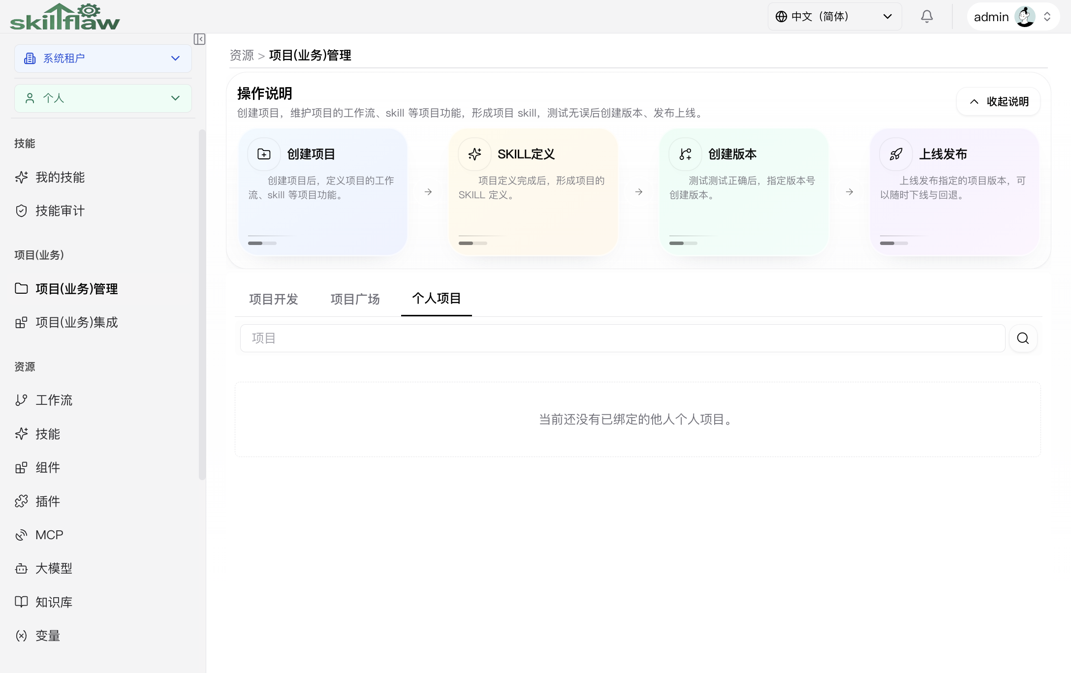 个人项目页面