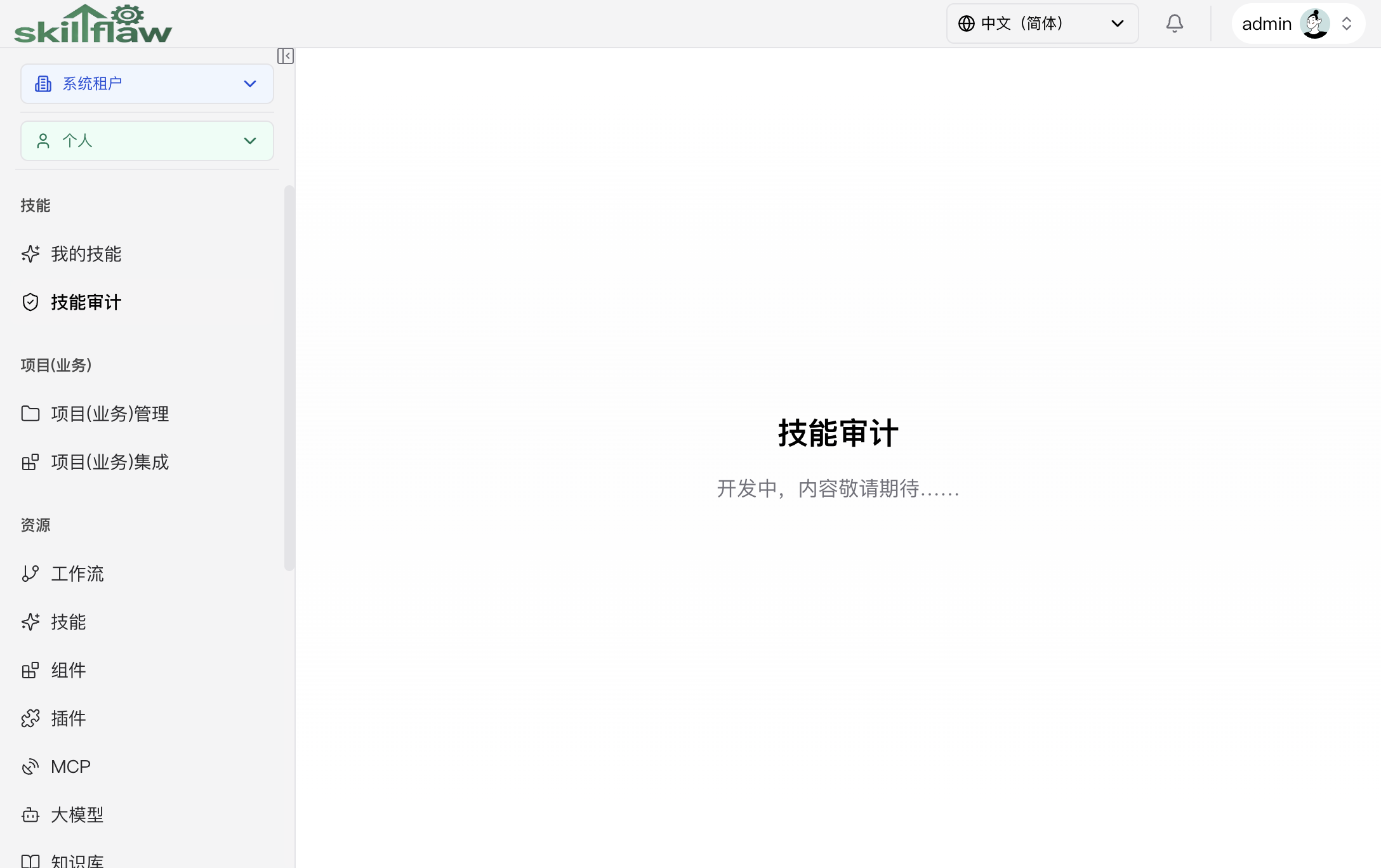 技能审计页面